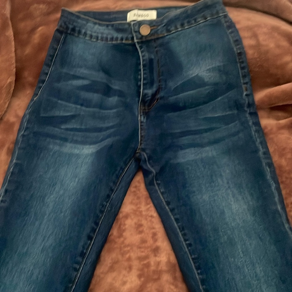 brand new never worn bootcut jeans dark blue